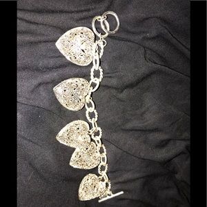 Silver charm bracelet